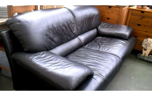 BUTACA. 2 PLAZAS NEGRO CUERO