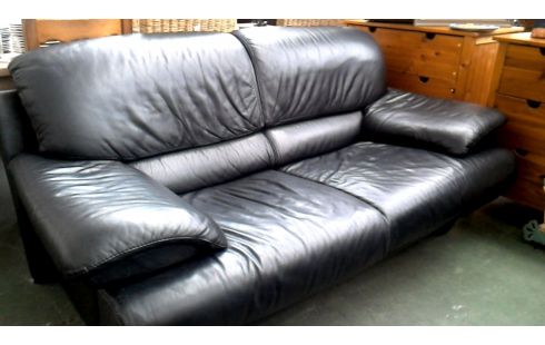 BUTACA. 2 PLAZAS NEGRO CUERO