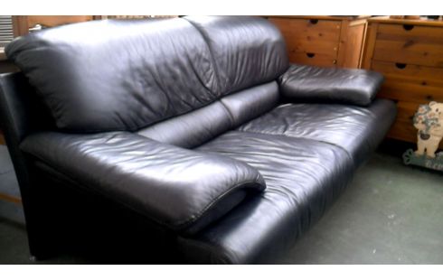 BUTACA. 2 PLAZAS NEGRO CUERO