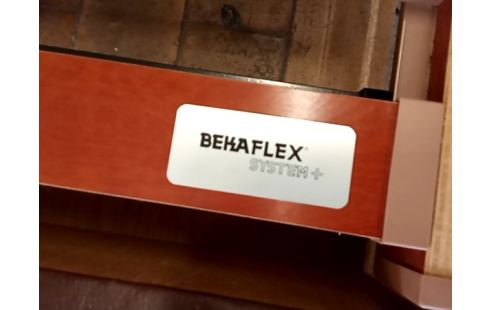 LIT 2 personnes avec sommiers sur roulettes brun