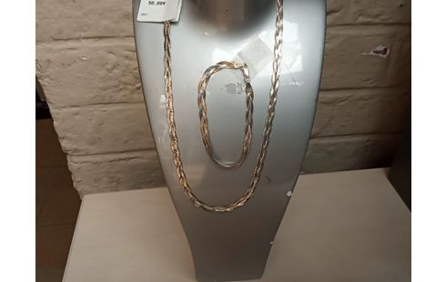 CHAINE BIJOUX+BRACELET ARGENT