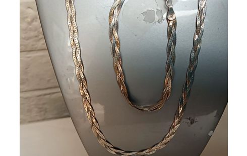 CHAINE BIJOUX+BRACELET ARGENT