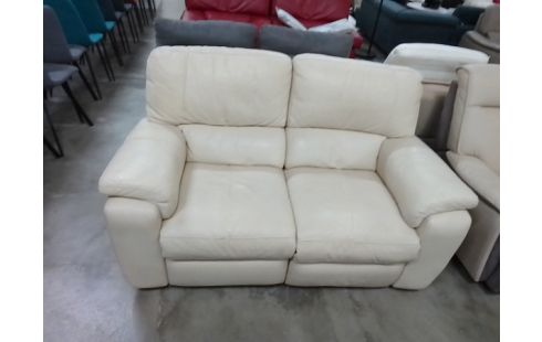 CANAPE 2 PLACES CUIR CONVERTIBLE EN L'ETAT