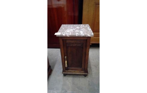 NACHTKASTJE MARM/HOUT  ART-DECO