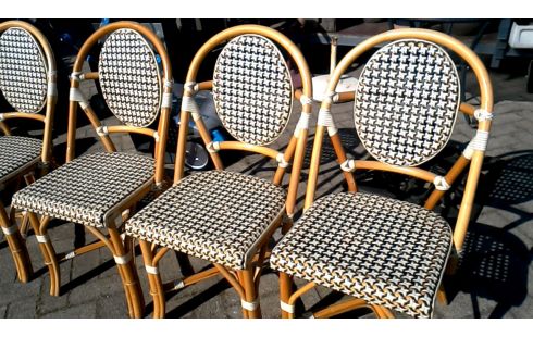4 CHAISES BISTROT BAMBOU