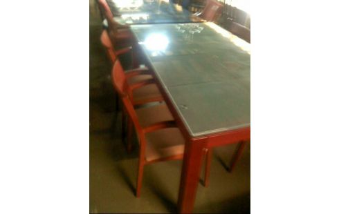 LOTE 4 SILLAS CEREZO/CREMA