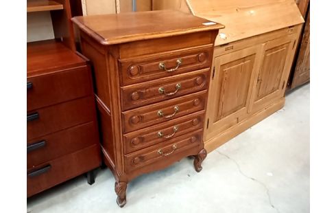 COMMODE style louis xv 5 tiroirs chene moyen