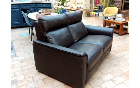 CANAPE cuir 2 brun chateau d'ax 2600eur neuf