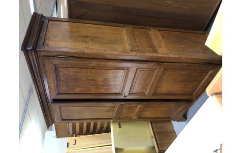 GARDE ROBES CHENE FONCE 2 PORTES EN ETAT