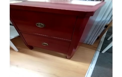 MEUBLE D'APPOINT ROUGE 2 TIROIRS