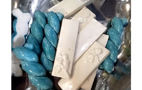 SUPPORT A COUTEAU BLEU lot de 5