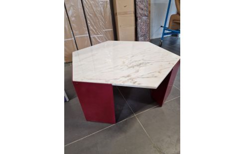TABLE BASSE MARBRE HEXAGONALE