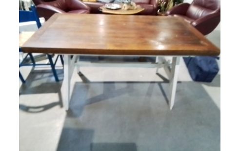 TABLE BOIS PIEDS BLANC