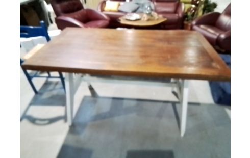 TABLE BOIS PIEDS BLANC