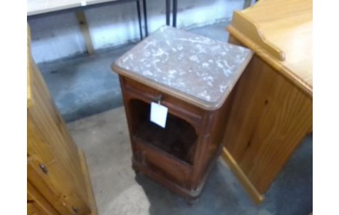 CHEVET 1 TIROIR 1 PORTE DESSUS MARBRE