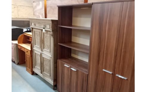 MEUBLE DE RANGEMENT OUVERT STRATIFIE FONCE 2 PORTES