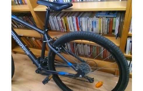 VELO ROCKRIDER ST 100 GRIS ET BLEU