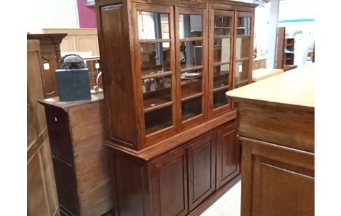 BIBLIOTHEQUE TECK 4 PORTES VITREES+4PORTES