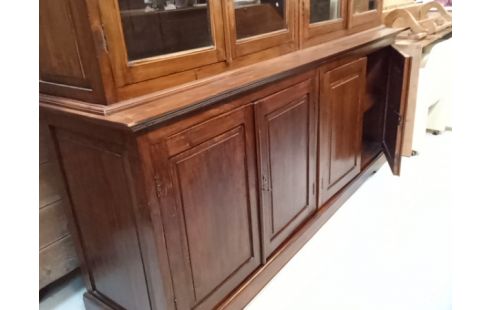 BIBLIOTHEQUE TECK 4 PORTES VITREES+4PORTES