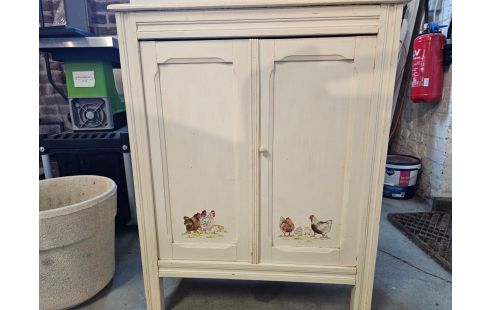 ARMOIRE BLANCHE 2 PORTES 95/75/36