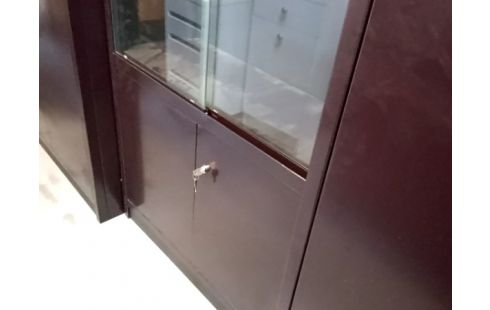 VITRINE BIBLIOTHEQUE METALLIQUE ACIOR + CLE