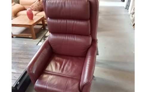 RELAX ELECTRIQUE CUIR BORDEAU RELEVEUR LIFE h