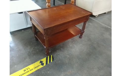 TABLE BASSE BOIS EN L'ETAT 2 TIROIRS