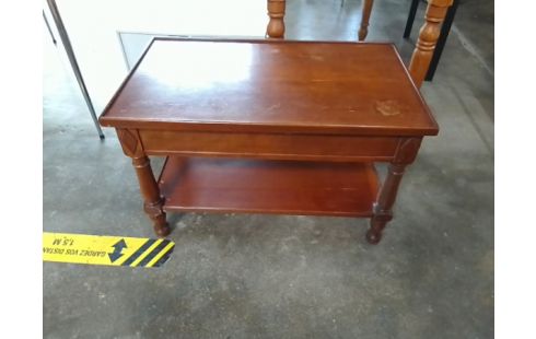 TABLE BASSE BOIS EN L'ETAT 2 TIROIRS