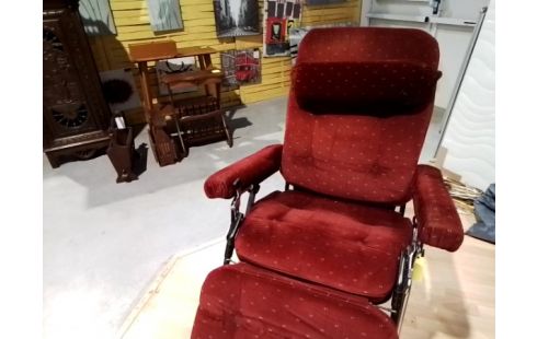 FAUTEUIL RELAX TISSU ROUGE