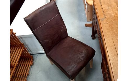 CHAISE TISSU BRUN