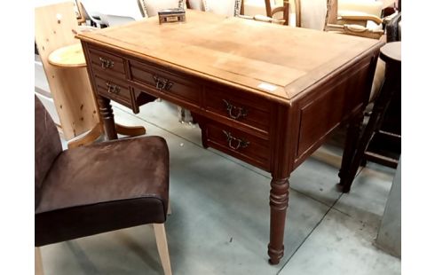 BUREAU CHENE A TIROIRS RETRO