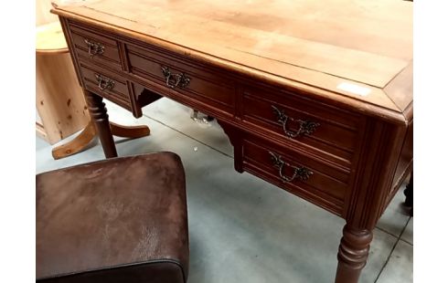 BUREAU CHENE A TIROIRS RETRO