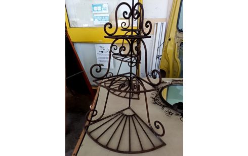 ETAGERE MURALE ANGLE FER FORGÉ