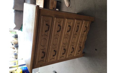 COMMODE CHENE MOYEN 5 TIROIRS