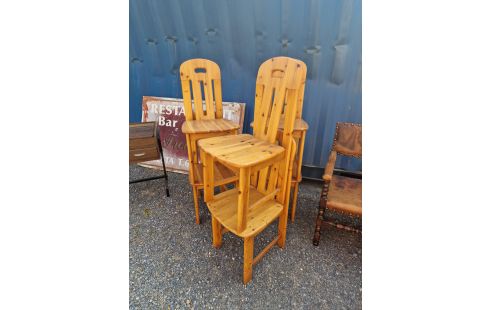 CHAISE BOIS EN PIN LES 6 PCS