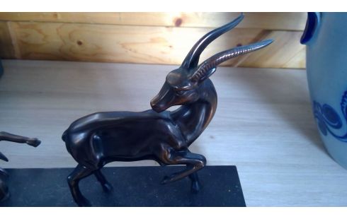 BEELD GAZELLES ART DECO