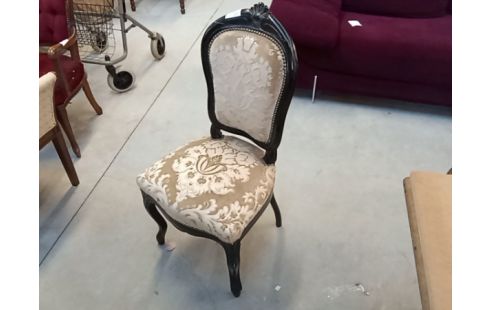 CHAISE TAPISSERIE BOISERIE NOIRE