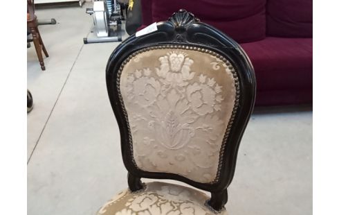 CHAISE TAPISSERIE BOISERIE NOIRE