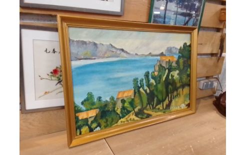 TABLEAU CADRE DORÉ PAYSAGE