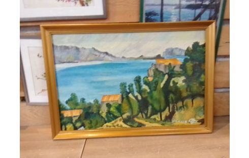 TABLEAU CADRE DORÉ PAYSAGE