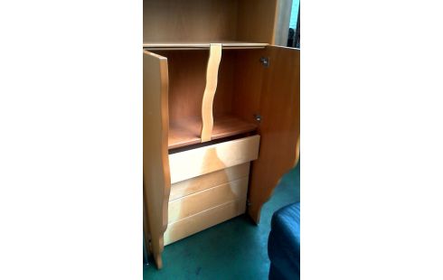 WOHNZIMMERSCHRANK DESIGN GRANIT LADEN 5 TÜREN BELEUCHTET