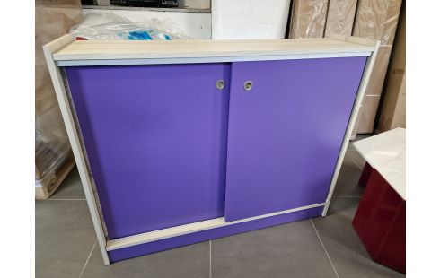 MEUBLE 2 PORTES MAUVE