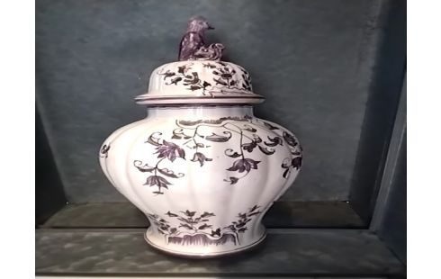 POTICHE DELFT COULEUR LANDE