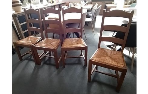 4 CHAISES paillees 4 CHAISES PAILLEES