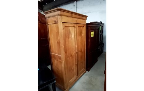 ARMOIRE BOIS CLAIR 2 PORTES+ CLÉ