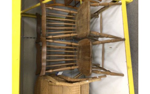 CHAISE CHENE MOYEN STYLE BONANZA LOT DE 4