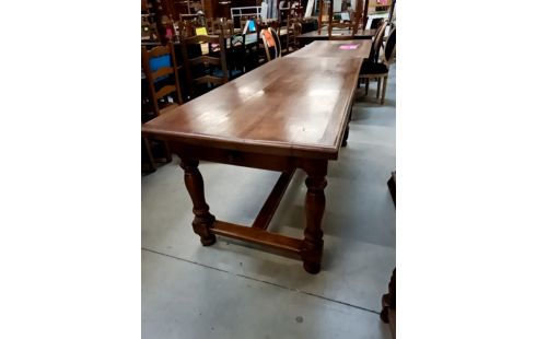 TABLE CHÊNE 2 TIROIRS +ALLONGES