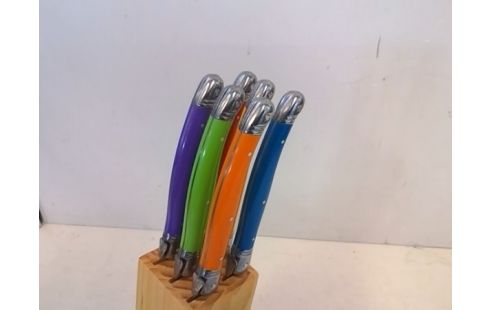 LOT DE 6 6 COUTEAUX AVEC SUPPORT