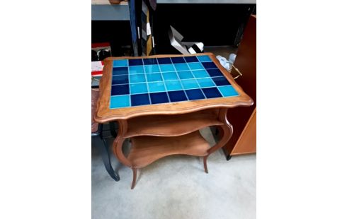 DESSERTE BOIS ET CÉRAMIQUE