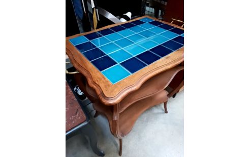 DESSERTE BOIS ET CÉRAMIQUE